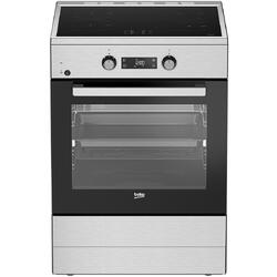 Aragaz Beko FSM69301SXT, Electric, 4 zone de gatit, Booster, SteamShine Cleaning, Gatire asistata de abur, Rafturi telescopice, Timer, Clasa A, 60 cm, Inox