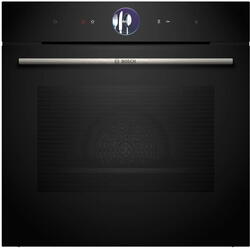 Cuptor incorporabil Bosch HSG7361B1, Electric, 71 l, Multifunctional, 21 functii , Full Steam, Autocuratare EcoClean Direct, Grill, Home Connect, Clasa A+, Negru