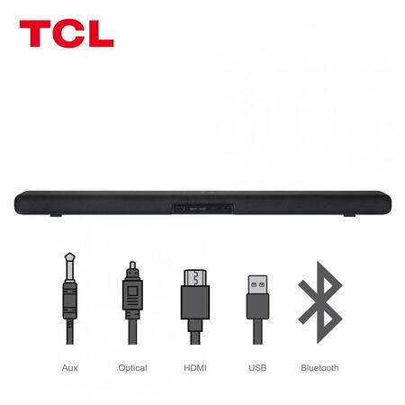 Soundbar TCL TS8111, 260w, 2.1 canale, Difuzor central cu subwoofer incorporat, Negru