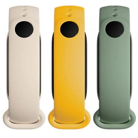 Set 3 bucati Curea Bratara Xiaomi Mi Smart Band 6 Bej/Verde/Galben