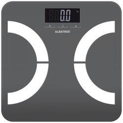 Albatros Cantar de baie cu analizator corporal BODY PLANNER, Greutate maxima 180 kg, Gri
