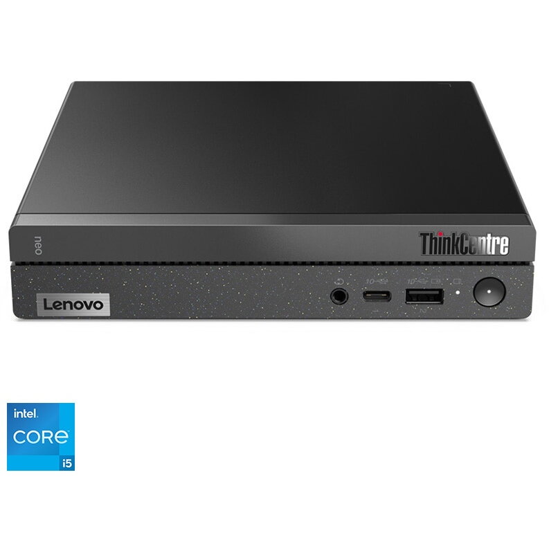 Sistem Desktop PC Lenovo ThinkCentre neo 50q Gen 4 cu procesor Intel® Core™ i5-13420H pana la 4.60 GHz, 16GB DDR4, 512GB SSD, Intel® UHD Graphics, No OS, Black