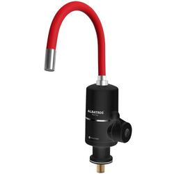 Albatros Robinet Electric Red Flex, 3300 W, carcasa neagra + pipa rosie, conducta din cupru, reglaj al temperaturii, debit apa fierbinte: 2-2.5 L/min