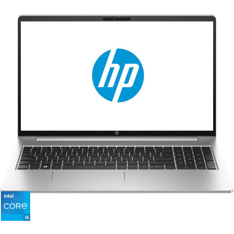 Laptop HP 15.6'' ProBook 450 G10, FHD IPS, Procesor Intel® Core™ i5-1335U (12M Cache, up to 4.60 GHz), 8GB DDR4, 512GB SSD, Intel Iris Xe, Free DOS, Silver