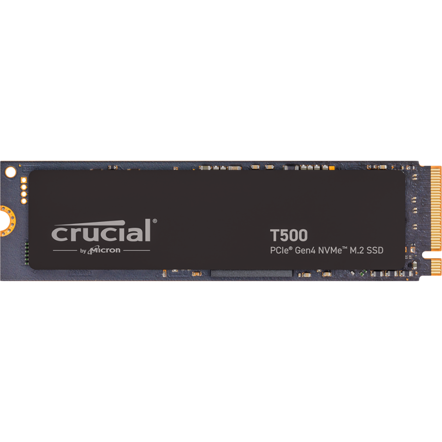 SSD, Crucial, T500, 2TB, PCIe, Gen4 NVMe M.2 SSD, Negru