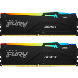 KINGSTON Memorie FURY Beast RGB 32GB DDR5 6000MHz CL36 Dual Channel Kit