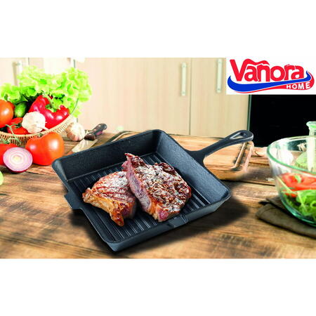 Tigaie grill din fonta pura VN-FM-CR001, 25 x 4.7 cm
