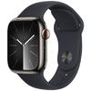Apple Watch 9, GPS, Cellular, Carcasa Graphite Stainless Steel 41mm, Midnight Sport Band - M/L