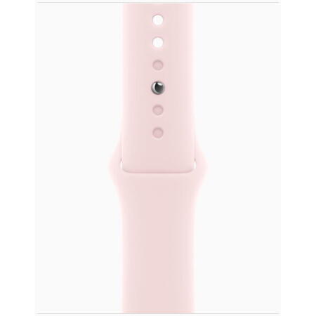 Apple Watch 9, GPS, Cellular, Carcasa Pink Aluminium 41mm, Light Pink Sport Band - S/M