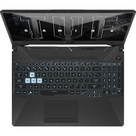 Laptop Gaming ASUS TUF A15 FA506NC cu procesor AMD Ryzen™ 5 7535HS pana la 4.55 GHz, 15.6", Full HD, IPS, 144Hz, 16GB, 1TB SSD, NVIDIA® GeForce RTX™ 3050 4GB GDDR6, No OS, Graphite Black