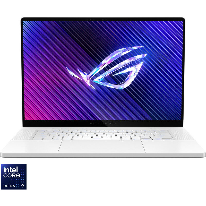 Laptop Asus Gaming 16&#039;&#039; Rog Zephyrus G16 Oled Gu605mv, 2.5k 240hz G-sync, Procesor Intel® Core™ Ultra 9 185h (24m Cache, Up To 5.10 Ghz), 32gb Ddr5x, 1tb Ssd, Geforce Rtx 4060 8gb, No Os, Platinum White