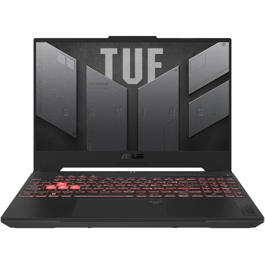 Laptop Gaming ASUS TUF A15 FA507UV cu procesor AMD Ryzen™ 9 8945H pana la 5.2 GHz, 15.6, Full HD, IPS, 144Hz, 16GB, 512GB SSD, NVIDIA® GeForce RTX™ 4060 8GB GDDR6, No OS, Mecha Gray