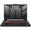 Laptop Gaming ASUS TUF A15 FA507UV cu procesor AMD Ryzen™ 9 8945H pana la 5.2 GHz, 15.6", Full HD, IPS, 144Hz, 16GB, 512GB SSD, NVIDIA® GeForce RTX™ 4060 8GB GDDR6, No OS, Mecha Gray
