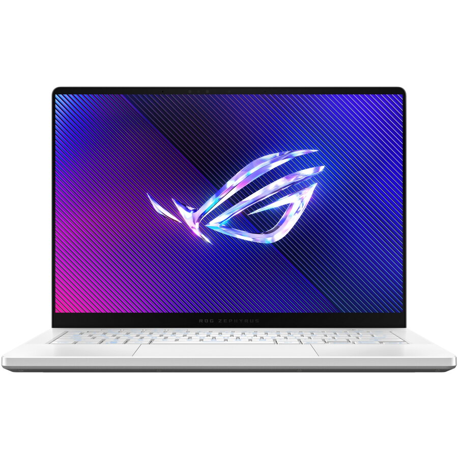 Laptop Gaming ASUS ROG Zephyrus G14 GA403UI cu procesor AMD Ryzen™ 9 8945HS pana la 5.2 GHz, 14, 3K, OLED, 120Hz, 32GB DDR5, 1TB SSD, NVIDIA® GeForce RTX™ 4070 8GB GDDR6, No OS, Platinum White