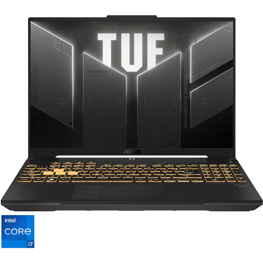 Laptop Gaming ASUS TUF F16 FX607JV cu procesor Intel® Core™ i7-13650HX pana la 4.90 GHz, 16, Full HD+, IPS, 165Hz, 16GB, 1TB SSD, NVIDIA® GeForce RTX™ 4060 8GB GDDR6 TGP 130W, No OS, Mecha Gray