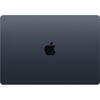 Laptop Apple MacBook Air 15" cu procesor Apple M3, 8 nuclee CPU si 10 nuclee GPU, 8GB, 256GB SSD, Midnight, INT KB