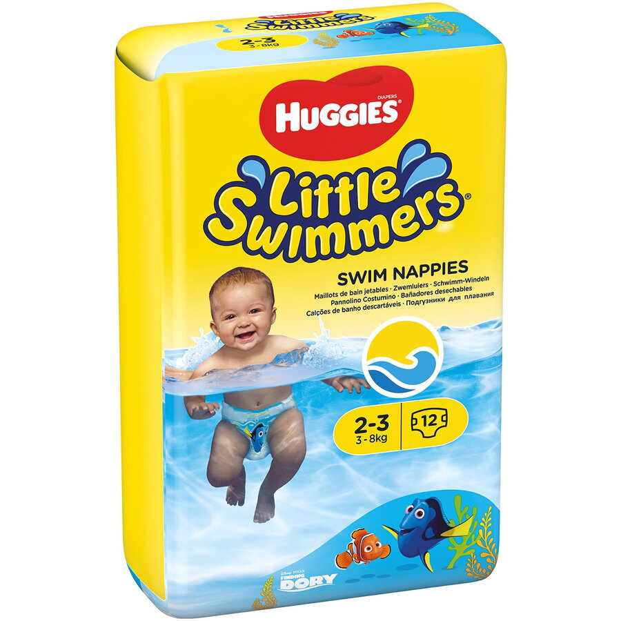 Scutece-chilotel pentru apa Huggies Little Swimmers 2-3, 3-8 kg, 12 buc