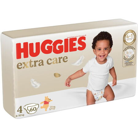 Scutece Huggies extra care 4, 8-16 kg, 60 buc