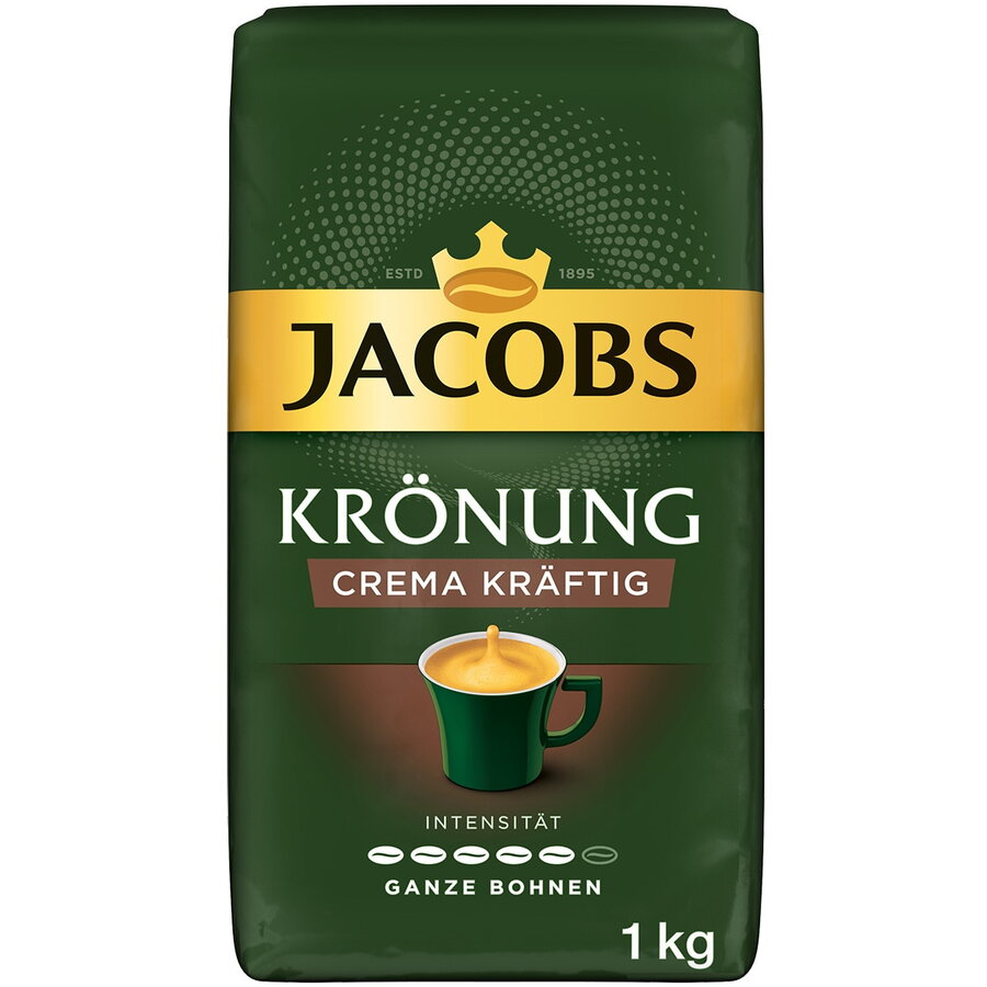 Cafea boabe Jacobs Kronung Crema Kraftig, 1 Kg