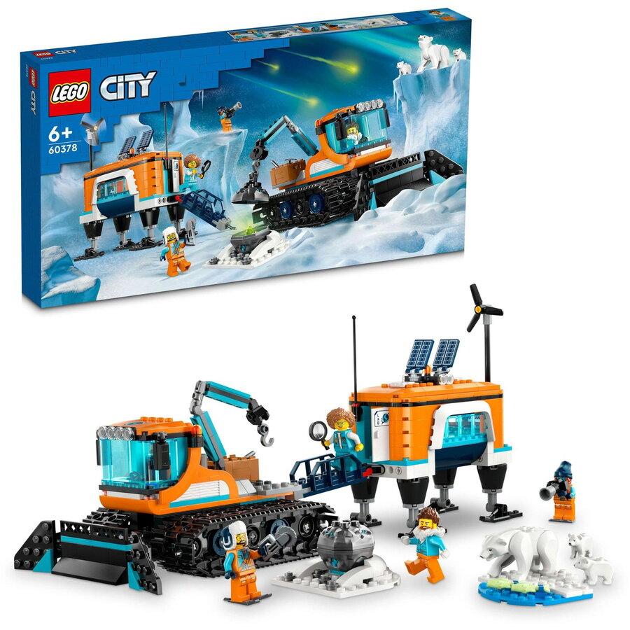 LEGO® City - Vehicul de explorare arctica si laborator mobil 60378, 489 piese