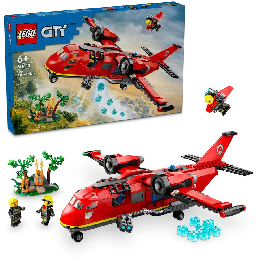 LEGO® City - Avion de pompieri 60413, 478 piese