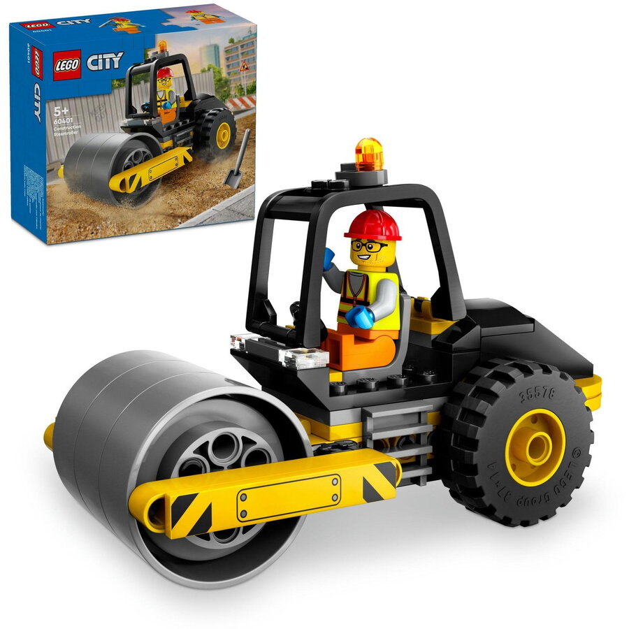 LEGO® City - Cilindru compactor de santie 60401, 78 piese