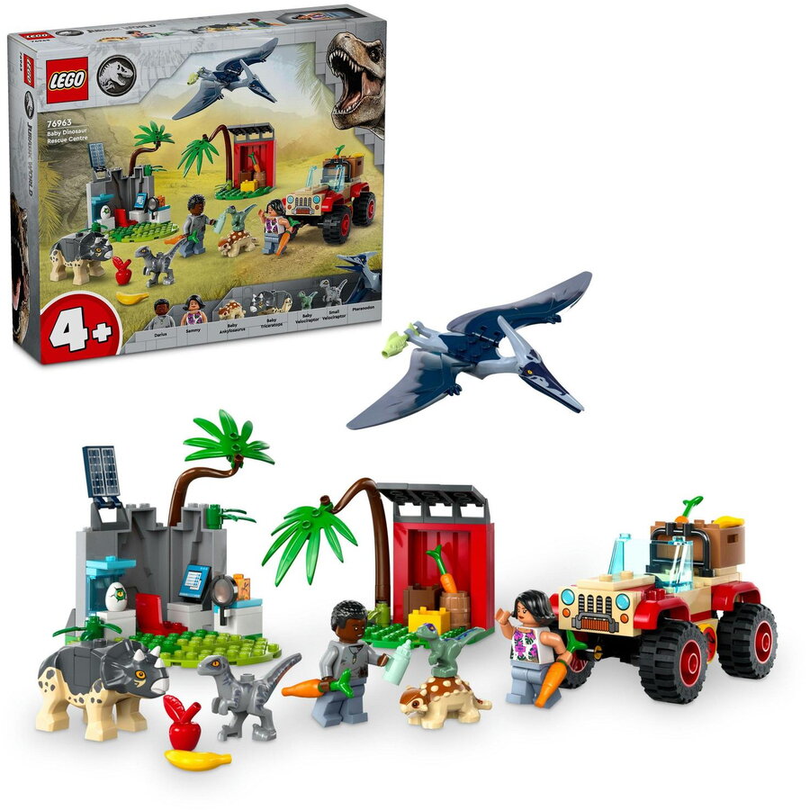 LEGO® JURRASIC WORLD - Centru de salvare pentru pui de dinozaur 76963, 139 piese