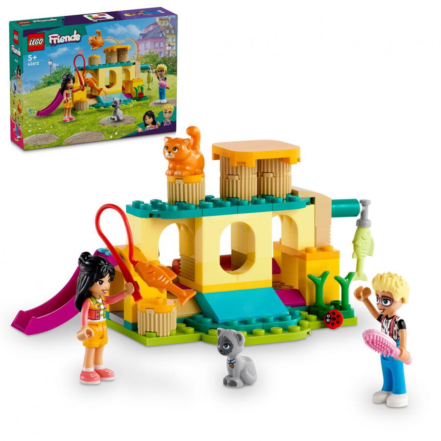 LEGO® Friends - Aventuri pe terenul de joaca pentru pisici 42612, 87 piese
