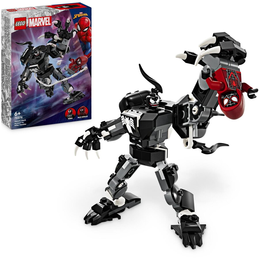 LEGO® Super Heroes - Armura de robot a lui Venom vs Miles Morales 76276, 134 piese