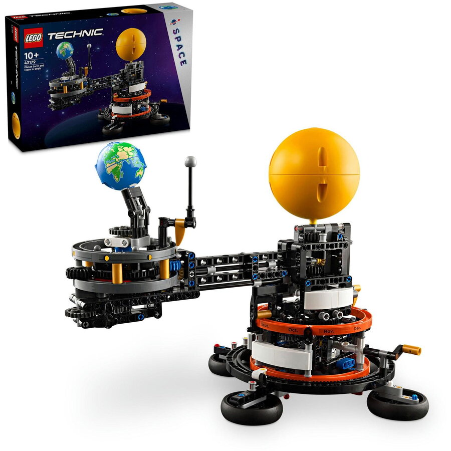 pe pamant pe soare si pe luna LEGO® Technic - Planeta pamant si luna pe orbita 42179, 526 piese