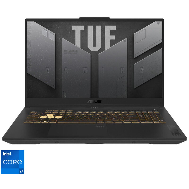 Laptop ASUS Gaming 17.3'' TUF F17 FX707VV, FHD 144Hz, Procesor Intel® Core™ i7-13620H (24M Cache, up to 4.90 GHz), 16GB DDR5, 1TB SSD, GeForce RTX 4060 8GB, No OS, Mecha Gray