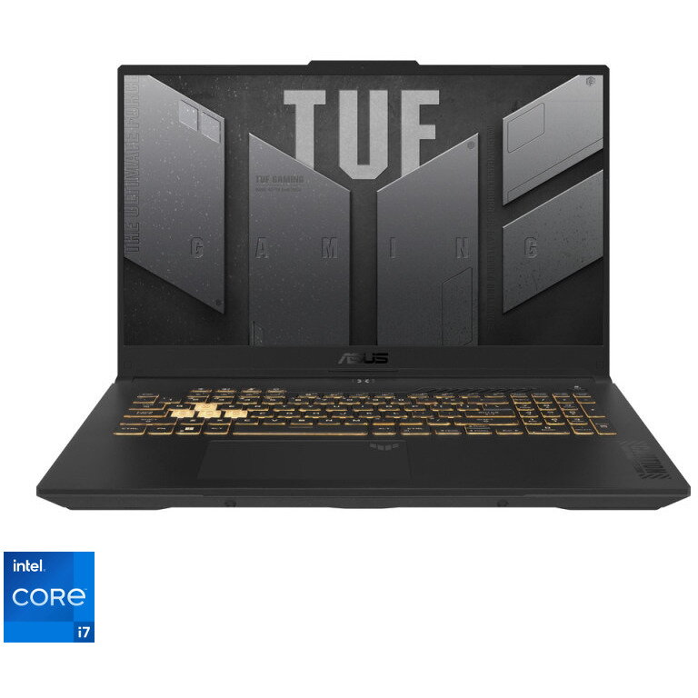 Laptop ASUS Gaming 17.3'' TUF F17 FX707VU, FHD 144Hz, Procesor Intel® Core™ i7-13620H (24M Cache, up to 4.90 GHz), 16GB DDR5, 1TB SSD, GeForce RTX 4050 6GB, No OS, Mecha Gray