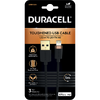 Cablu de date Duracell USB7012A, USB-A - Lightning, 5V/3A, 1m (Negru)
