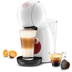 Espressor cu capsule KRUPS NESCAFÉ® Dolce Gusto® Piccolo XS KP1A3110, 15 bari presiune, 1600 W, capacitate rezervor 0.8 L, functie Eco, alb & rosu