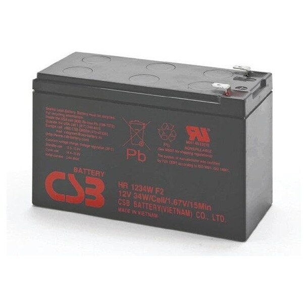 Baterie UPS CSB HR1234WF2, 12V 9Ah, 150.9 x 64.8 x 94.3 mm, Borne F2, Durata medie 3-5 ani, VRLA