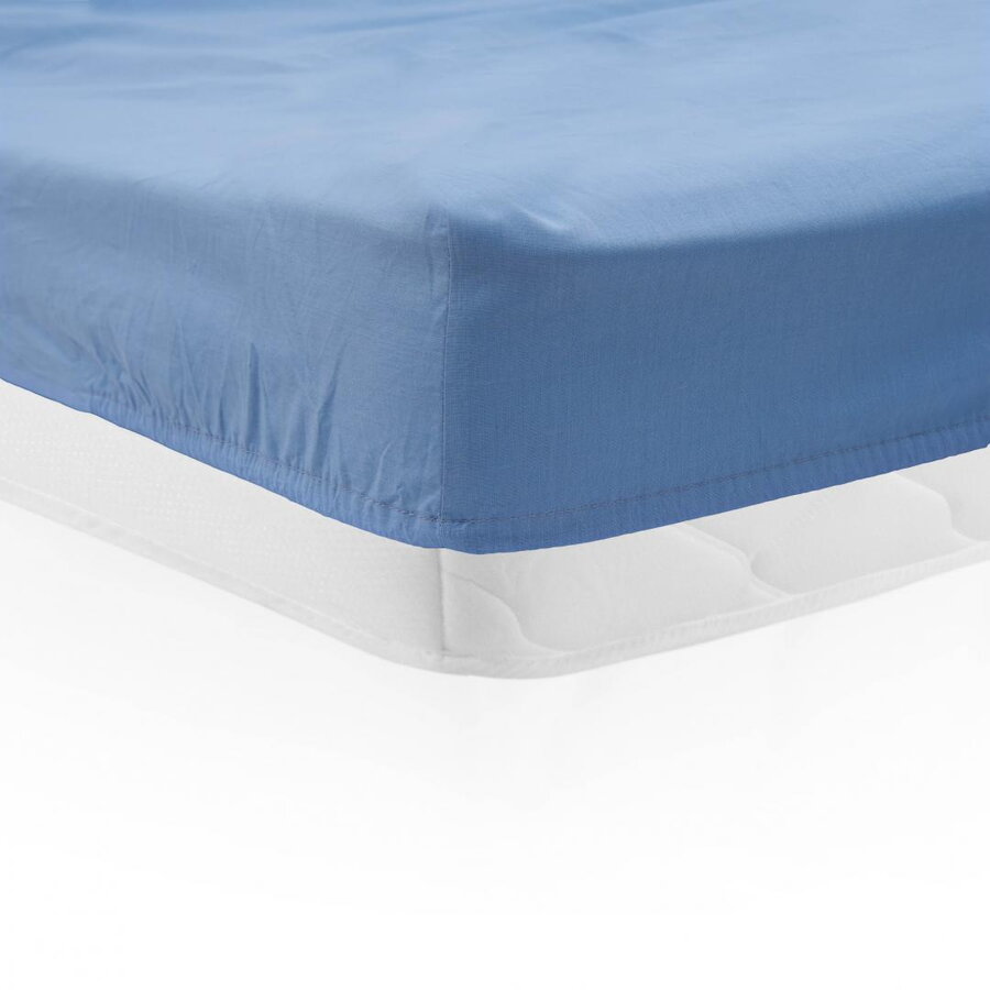 Cearceaf de pat cu elastic, 140x200 cm, BLUE
