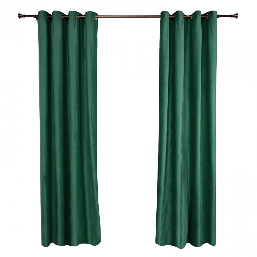 modele de perdele si draperii pentru living Set de 2 draperii din catifea 140x270 cm, Verde