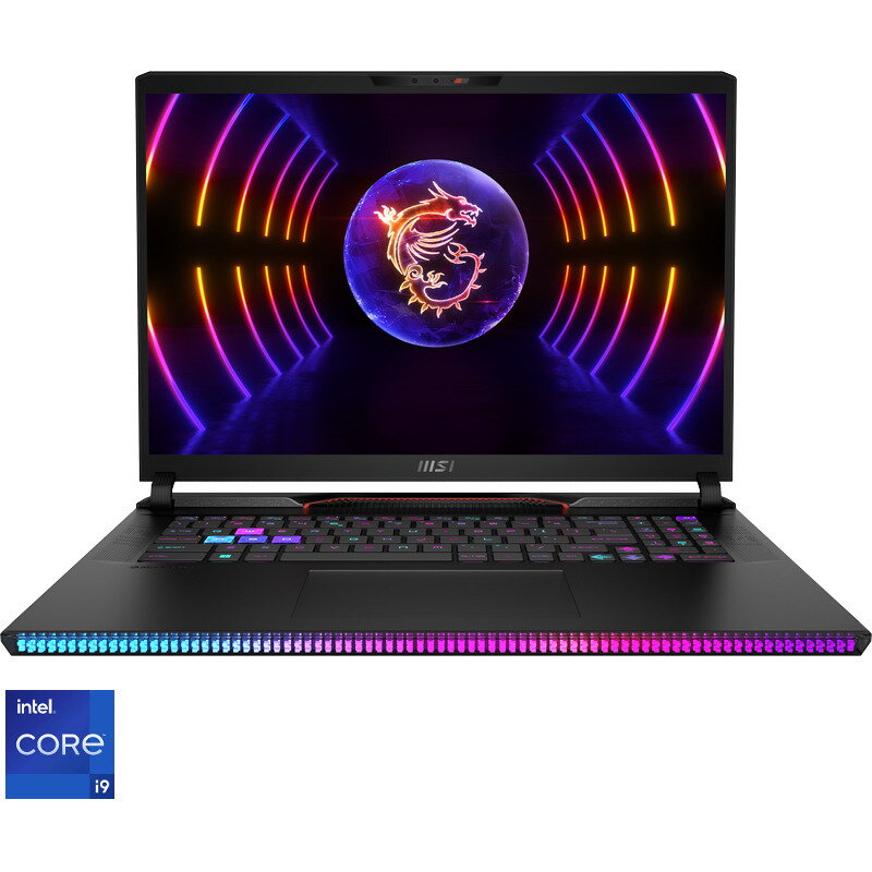 Laptop Msi Gaming 17&#039;&#039; Raider Ge78 Hx 14vhg, Qhd+ 240hz, Procesor Intel® Core™ I9 14900hx (36m Cache, Up To 5.80 Ghz), 32gb Ddr5, 2tb Ssd, Geforce Rtx 4080 12gb, Win 11 Pro, Core Black