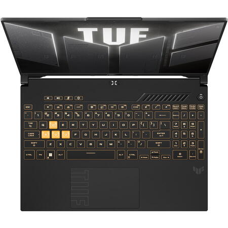 Laptop Gaming ASUS TUF F16 FX607JU cu procesor Intel® Core™ i7-13650HX pana la 4.90 GHz, 16", Full HD+, IPS, 165Hz, 16GB DDR5, 1TB SSD, NVIDIA® GeForce RTX™ 4050 6GB GDDR6 TGP 130W, No OS, Jaeger Gray