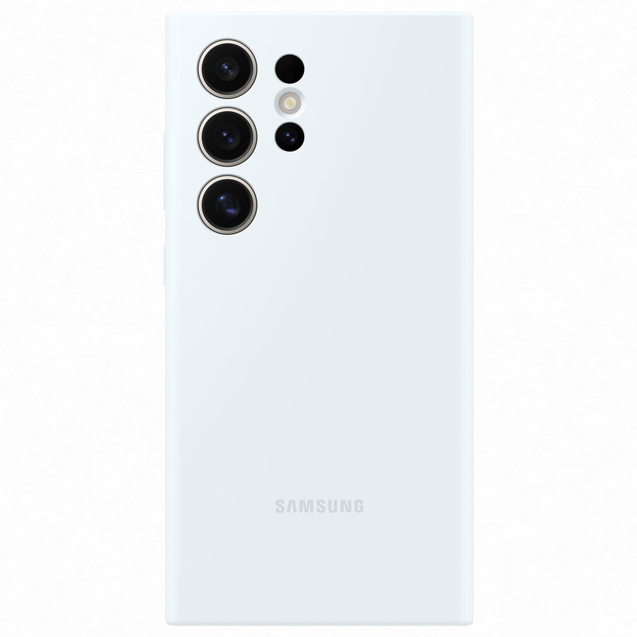 Husa de protectie Samsung Silicone Case pentru Galaxy S24 Ultra, WHITE