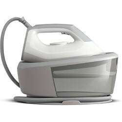 Statie de calcat Philips PSG2000/80, seria 2000, 2400 W, Presiune abur max. 6 bar, Jet de abur de 300 g, Abur continuu 110 g/min, Talpa ceramica, Rezervor de apa de 1.4 l, Alb