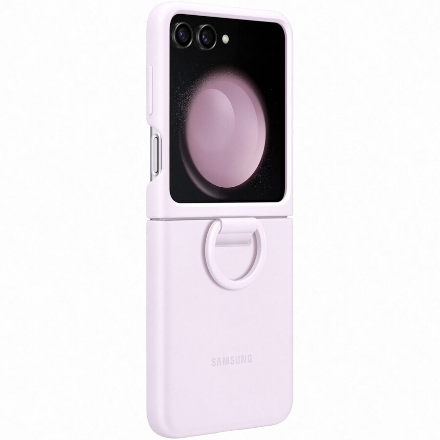 Husa de protectie Samsung Silicone Case with Ring pentru Galaxy Flip5, Lavnder