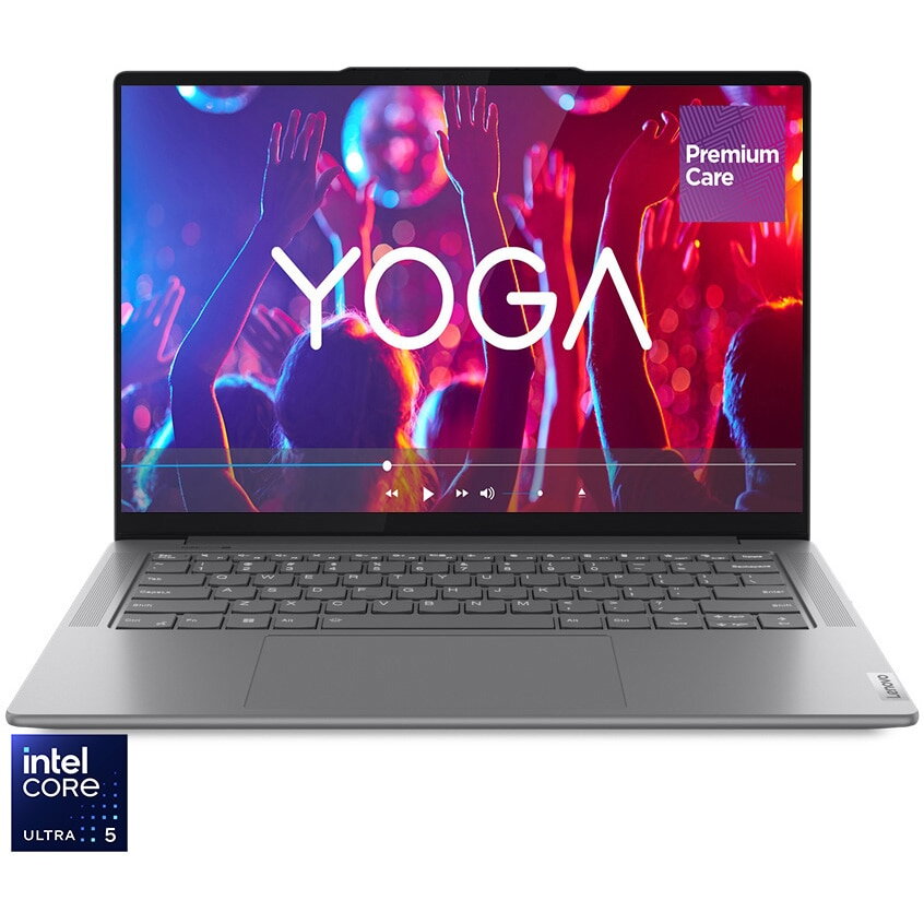 Laptop Lenovo Yoga Pro 7 14IMH9 cu procesor Intel® Core™ Ultra 5 125H pana la 4.5GHz, 14.5, 2.5K, IPS, 90Hz, 16GB Soldered LPDDR5x, 1TB SSD, Intel® Arc™ Graphics, No OS, Luna Grey
