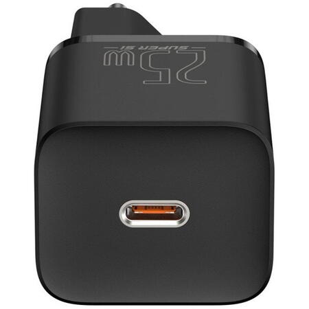 Incarcator rapid Baseus Super Si, USB-C, 25W, Negru