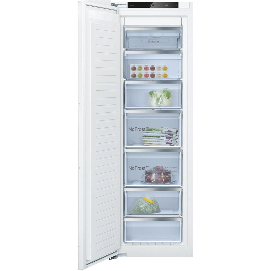 Congelator Incorporabil Bosch Gin81vee0, 212 L, 5 Sertare, No Frost, Clasa E, H 177 Cm