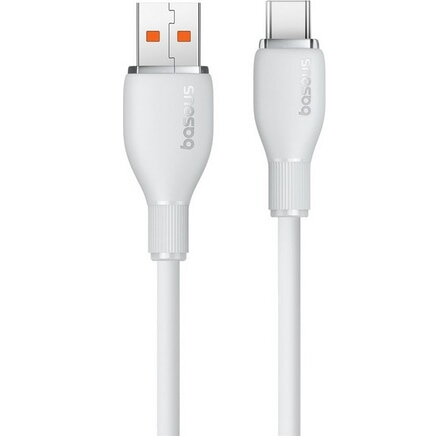 Cablu alimentare si date Baseus Pudding, Fast Charging Data Cable pentru smartphone, USB la USB Type-C 100W, 2m, alb