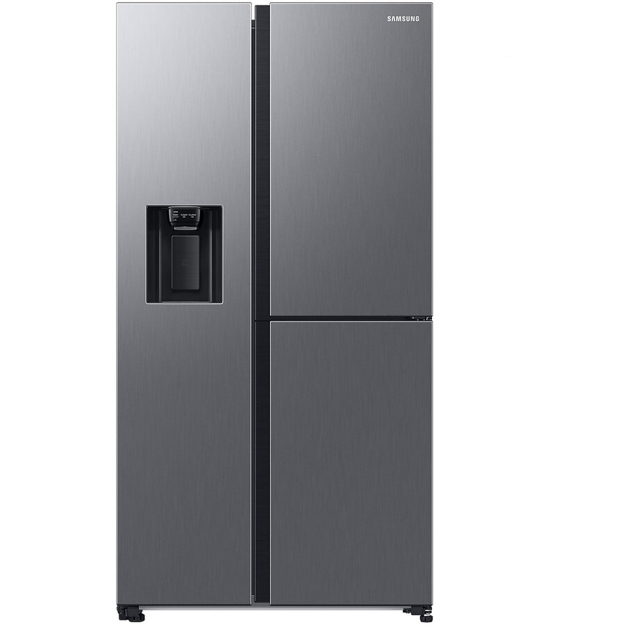 Side by side Samsung RH68DG853DS9EF, 627 l, No frost, Twin Cooling, Conversie 5 in 1, Food Showcase, Smart Things WiFi, AI Energy, Clasa D, H 178 cm, Inox