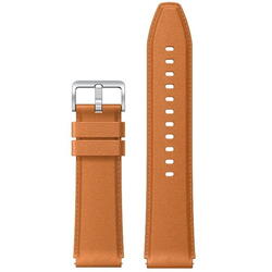 Curea ceas, Xiaomi, Piele, compatibila cu Watch S1, Maro