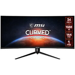 Monitor LED MSI Gaming Optix MAG342CQR Curbat 34 inch UWQHD VA 1 ms 144 Hz HDR