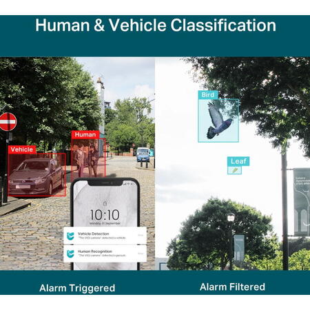 Camera de supraveghere TP-Link VIGI C440I(2.8mm), 4MP HD, PoE, detectare inteligenta, night vision, microfon integrat, suport ONVIF, control de la distanta